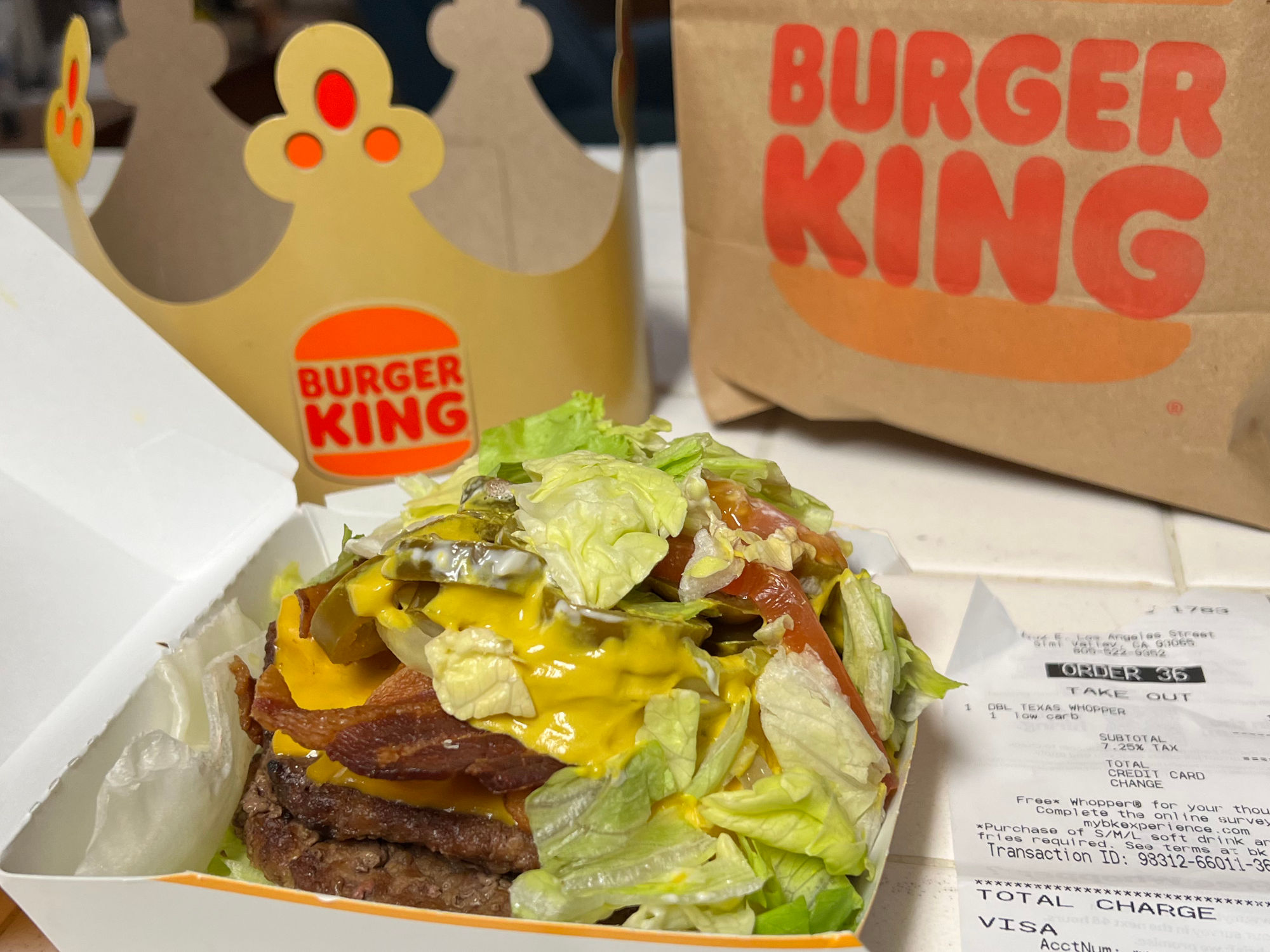 Texas Double Whopper Burger King Keto Texas Double Whopper