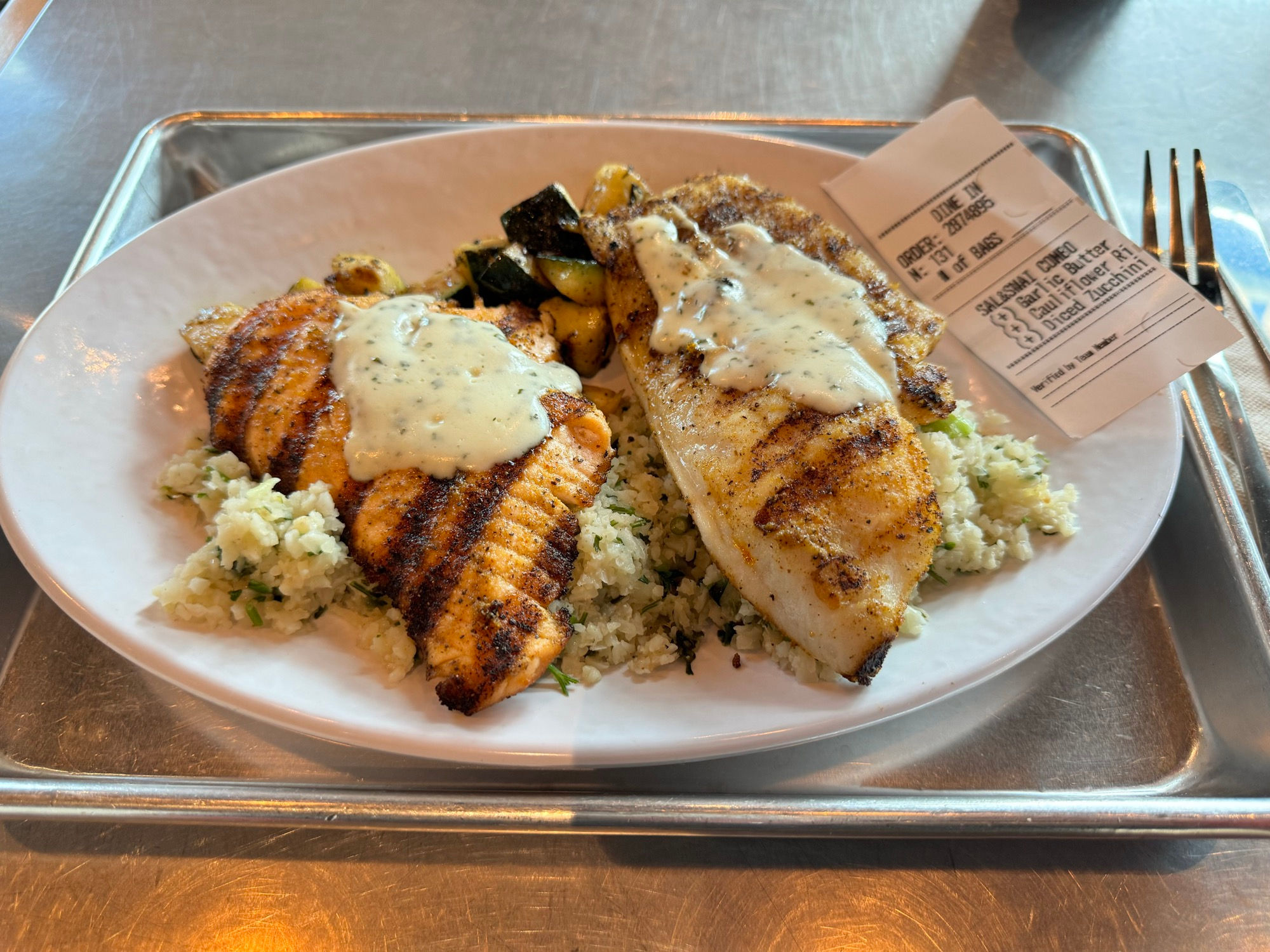 California Fish Grill Salmon & Swai Combo