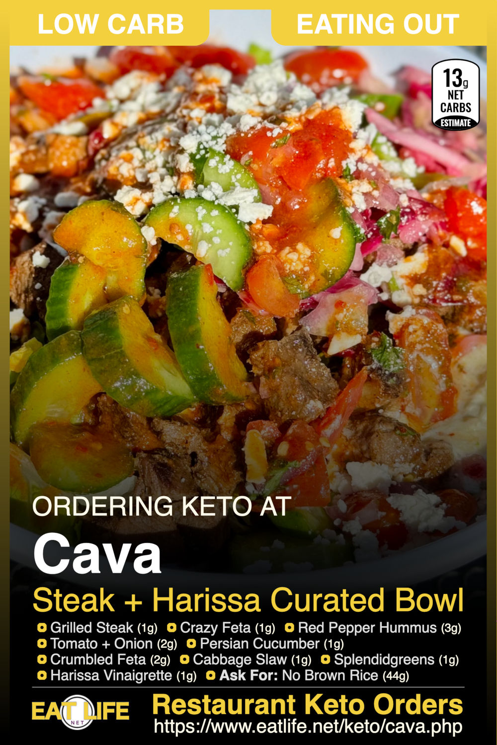 Cava Keto Steak Harissa Cava Keto Steak Harissa