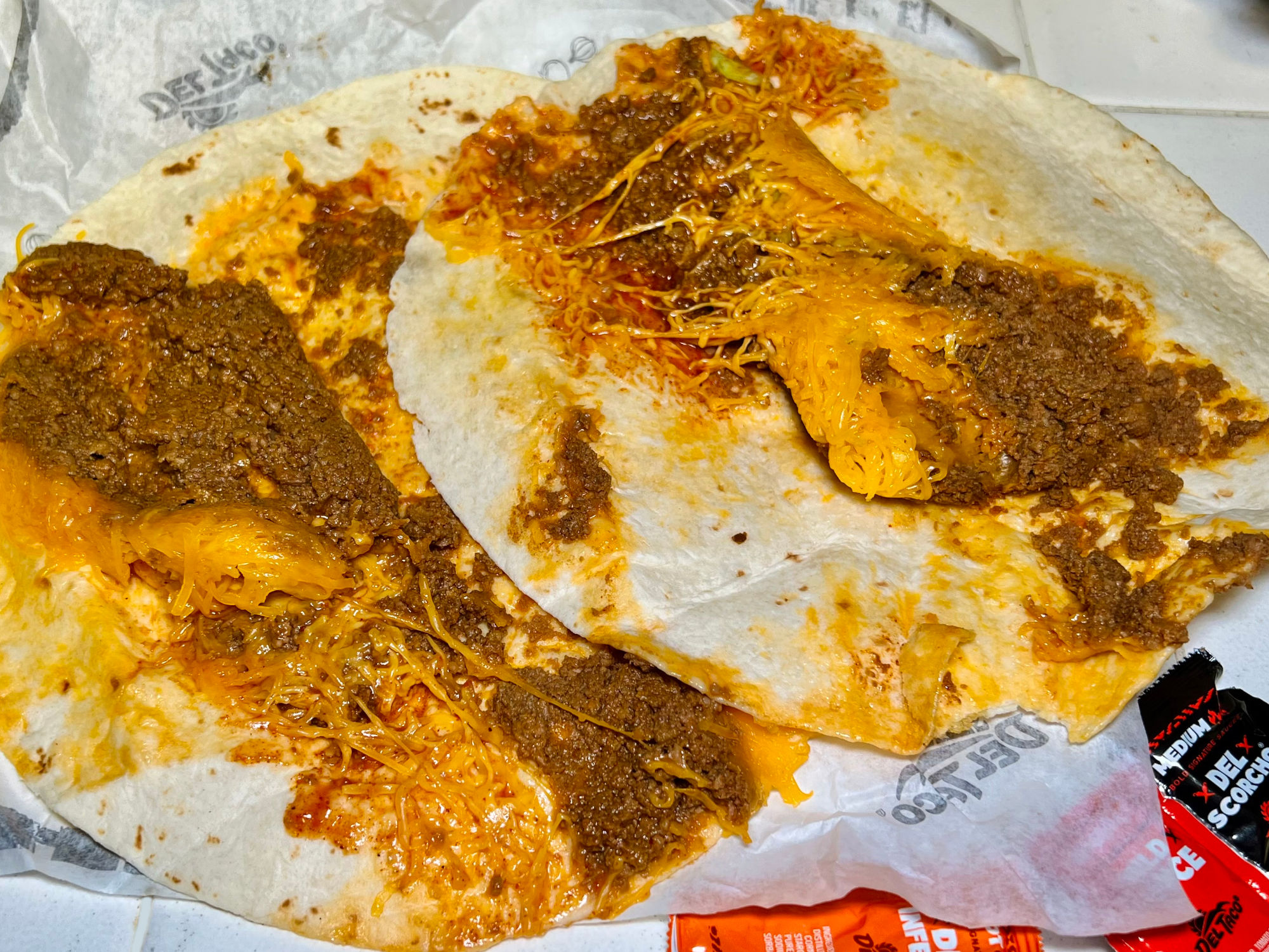 Del Taco Del Beef Burritos