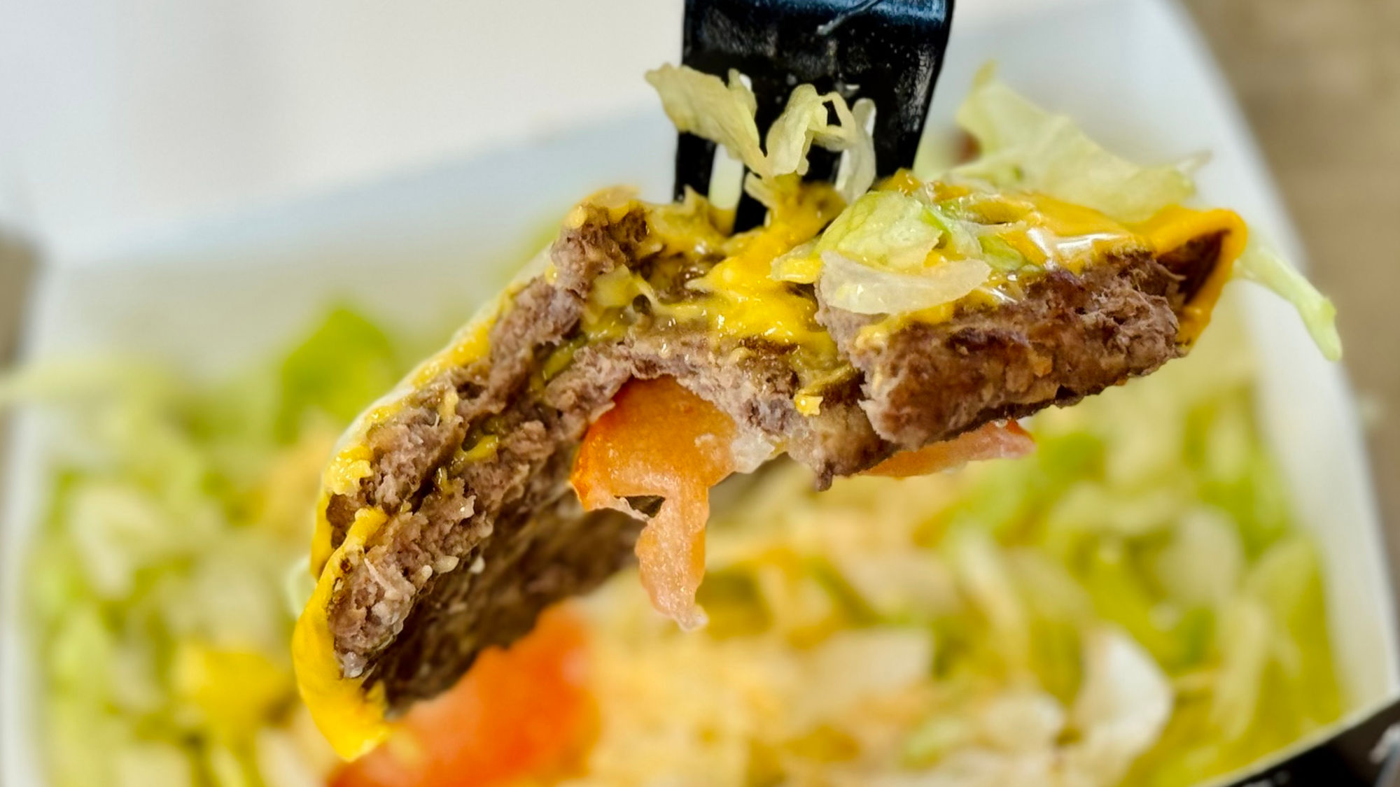 Del Taco Double Del Cheeseburger