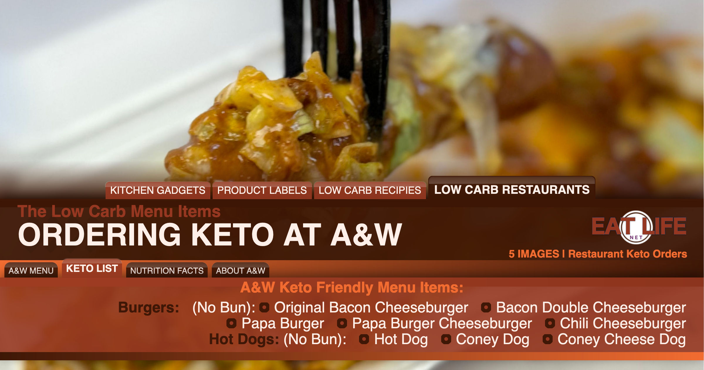 Low Carb at A&W