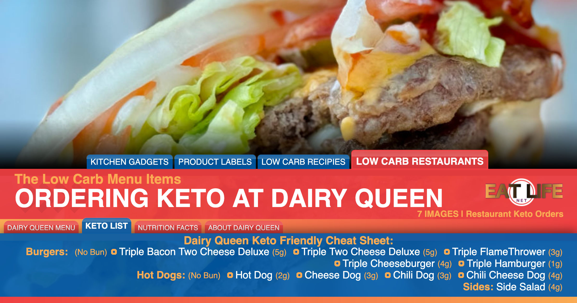 Low Carb at Dairy Queen