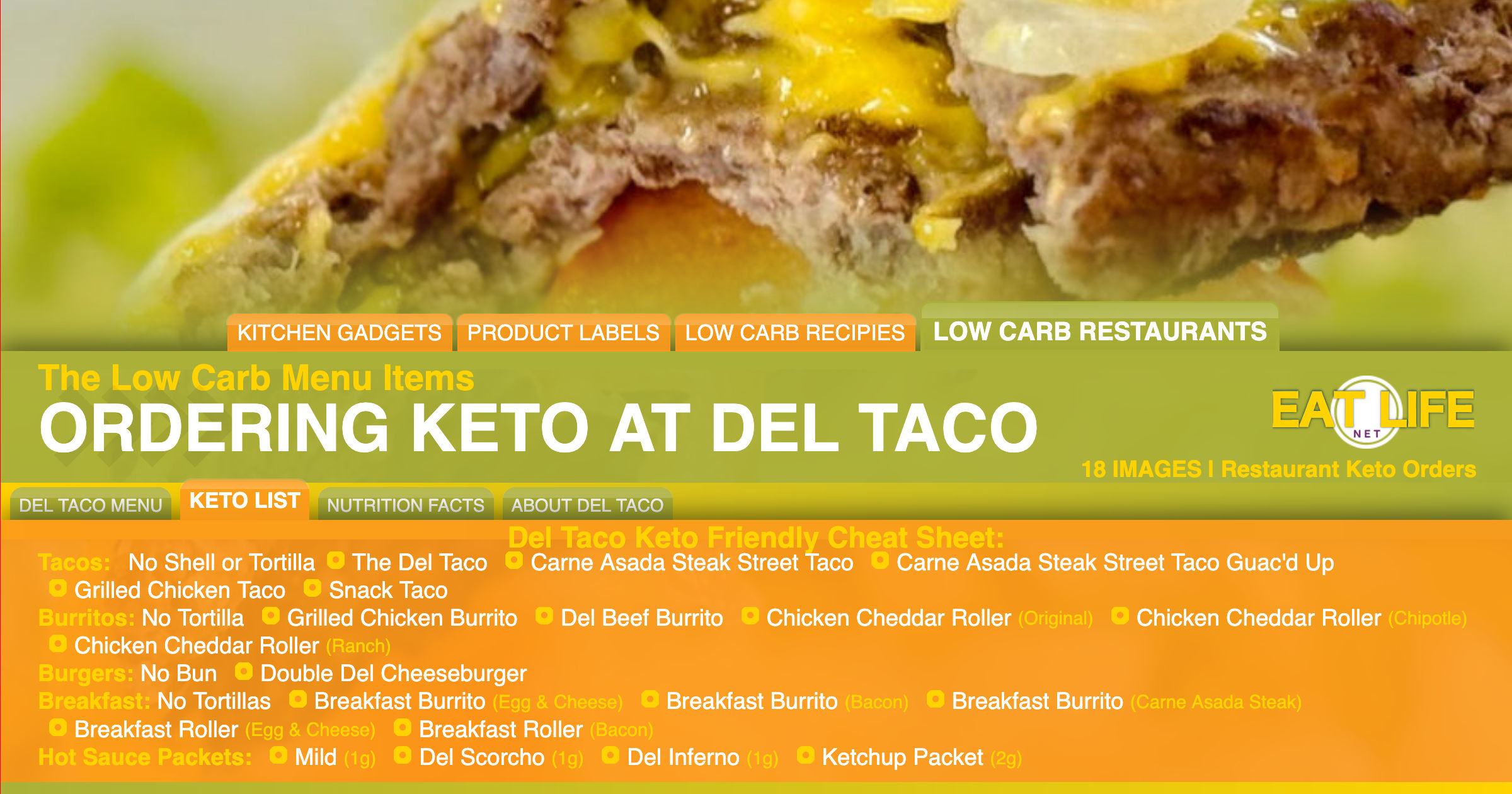 Low Carb at Del Taco
