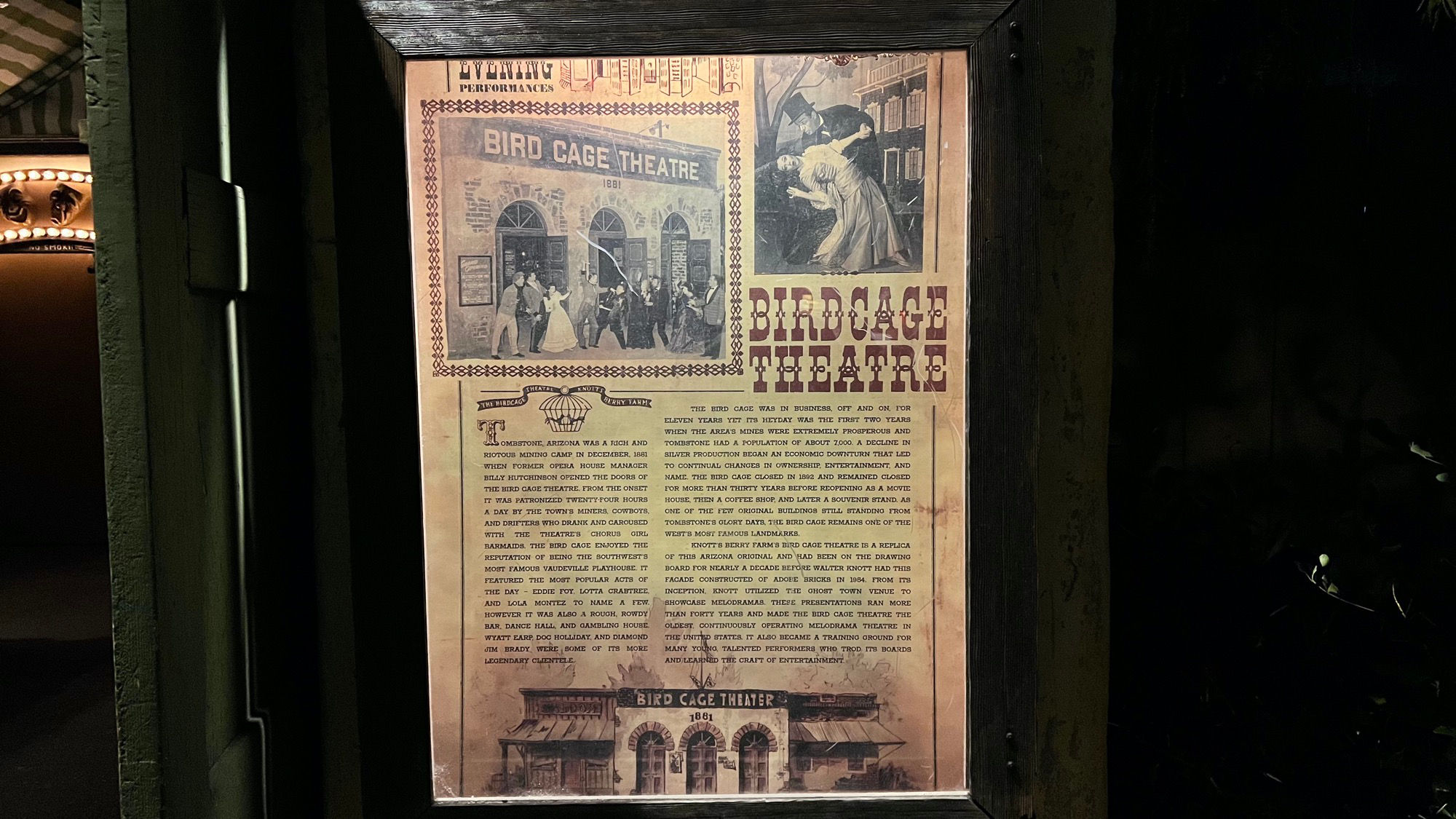 Bird Cage Theatre History