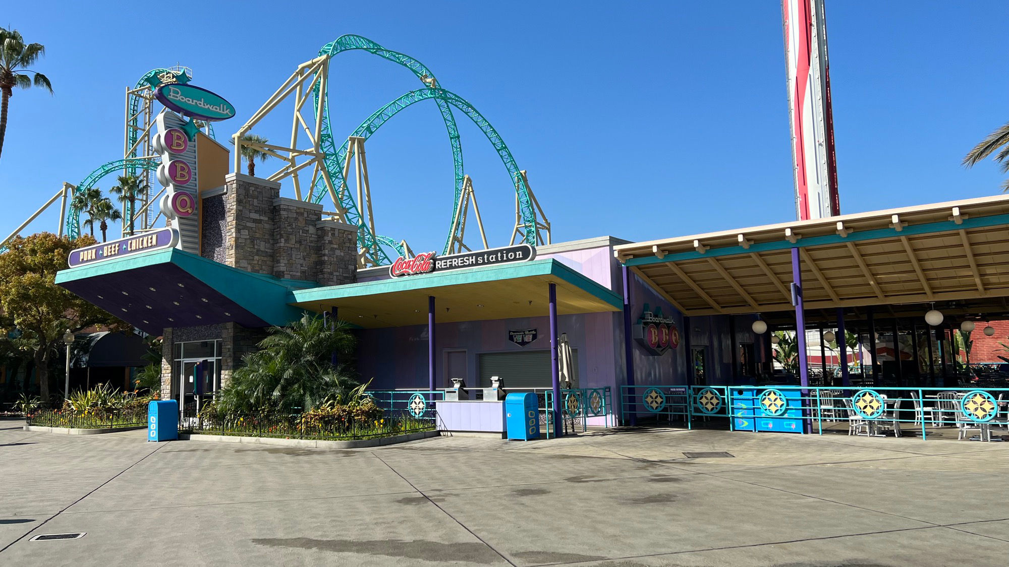 Boardwalk BBQ Next to Coca Cola Refresh Station