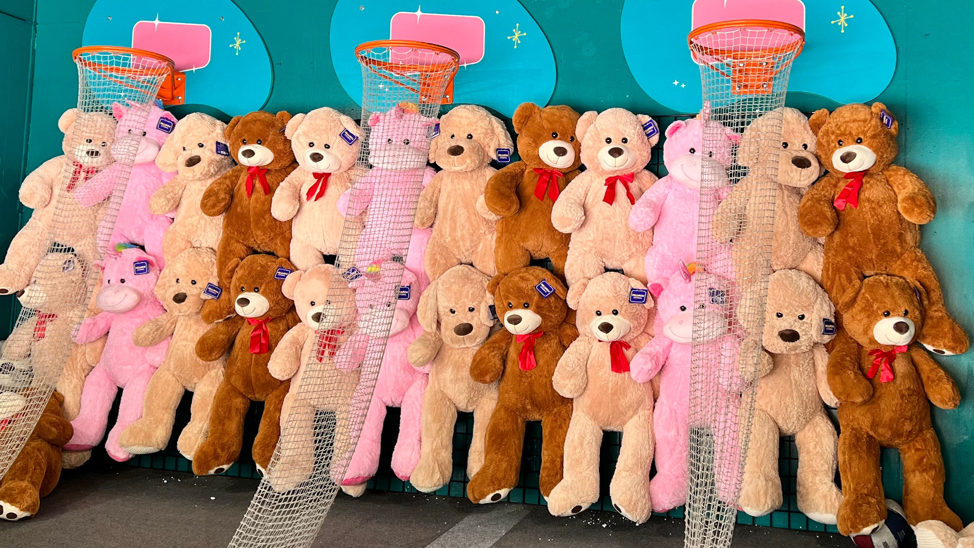 Boardwalk Hoops Teddy Bear Prize