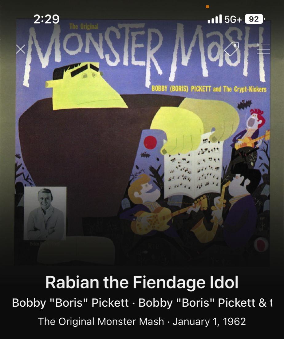Bobby Boris Pickett Rabian the Fiendage Idol