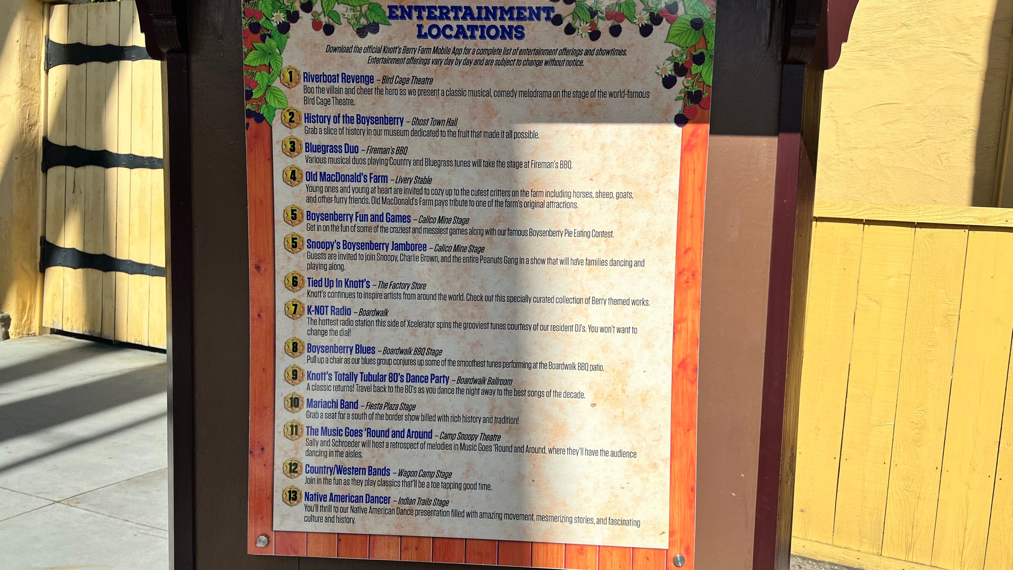 Entertainment Locations Boysenberry Festival Entertainment Locations