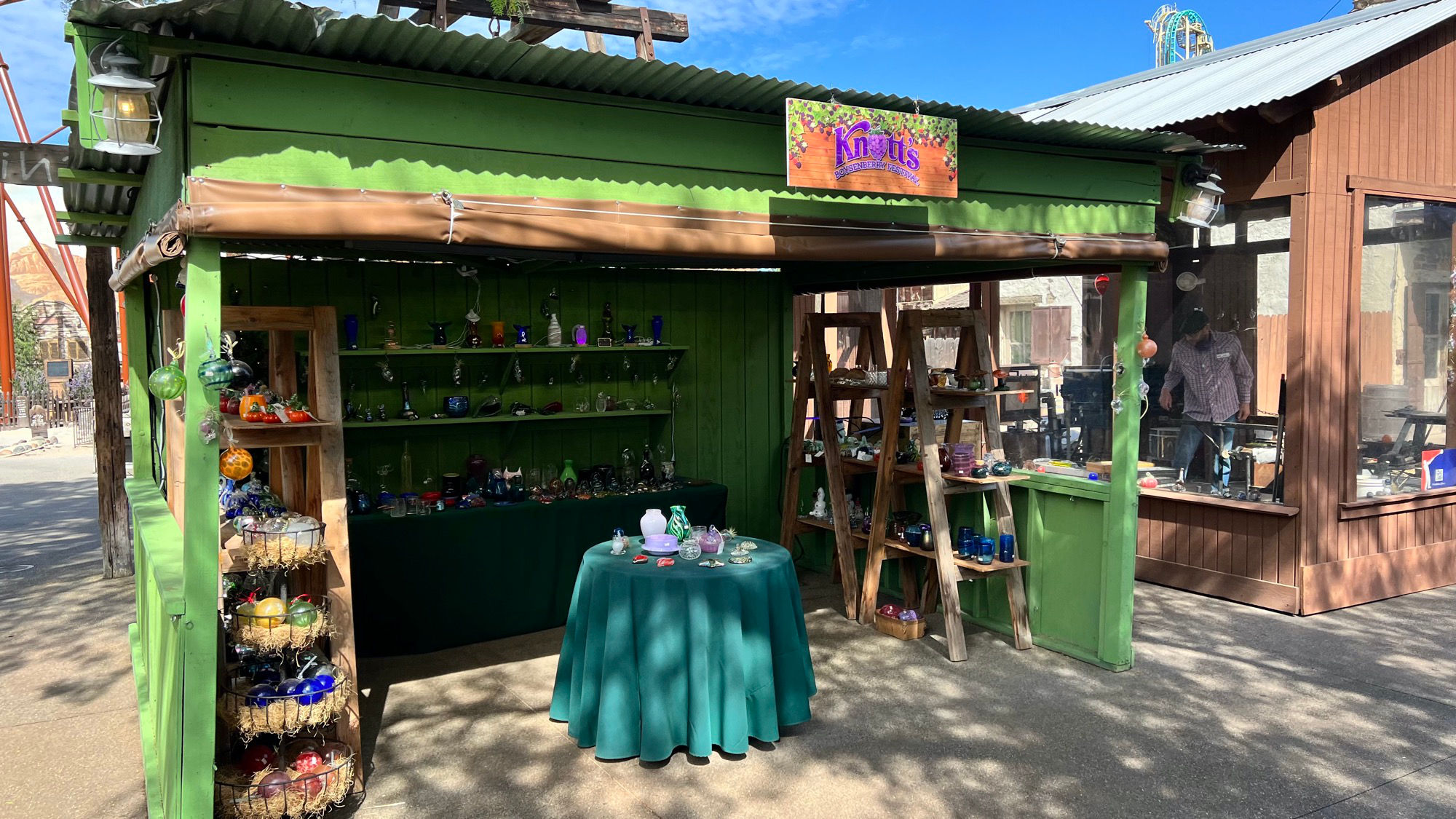 Boysenberry Festival Glass Blower Booth