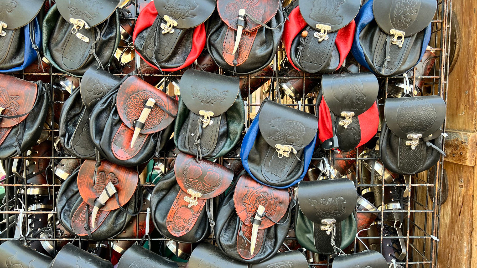 Boysenberry Festival Leather Pouches