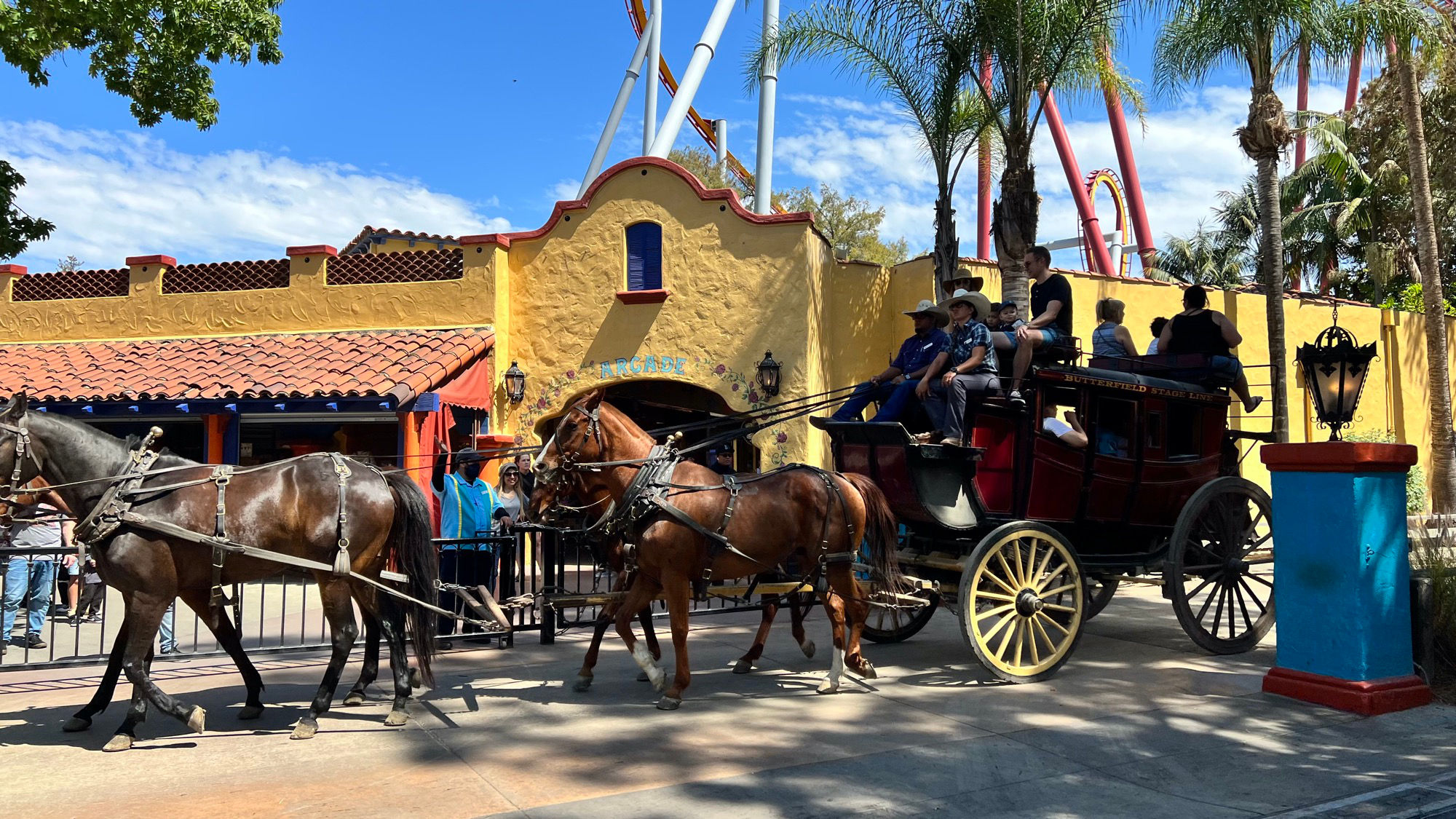 Knott's Berry Farm in front of the Fiesta Village Arcade