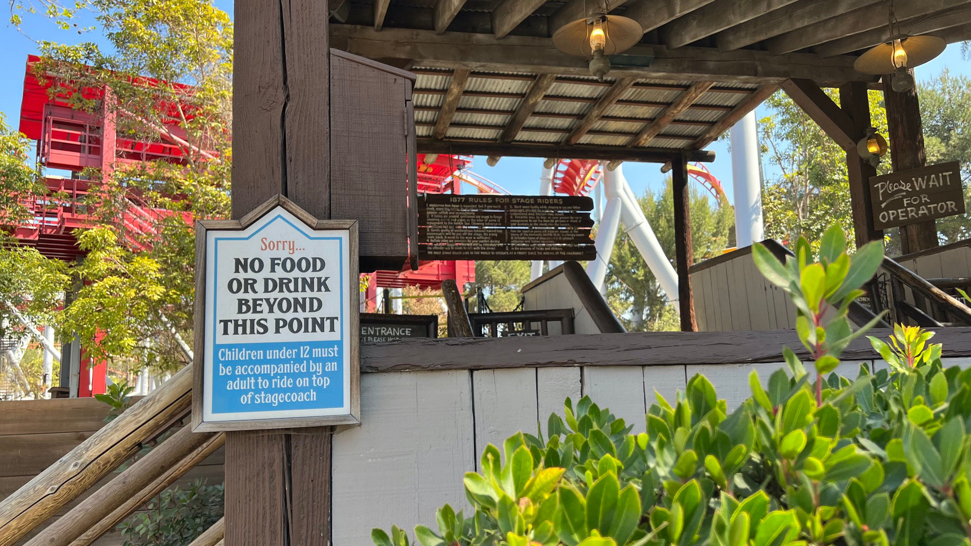 Butterfield Stagecoach no Food or Drink