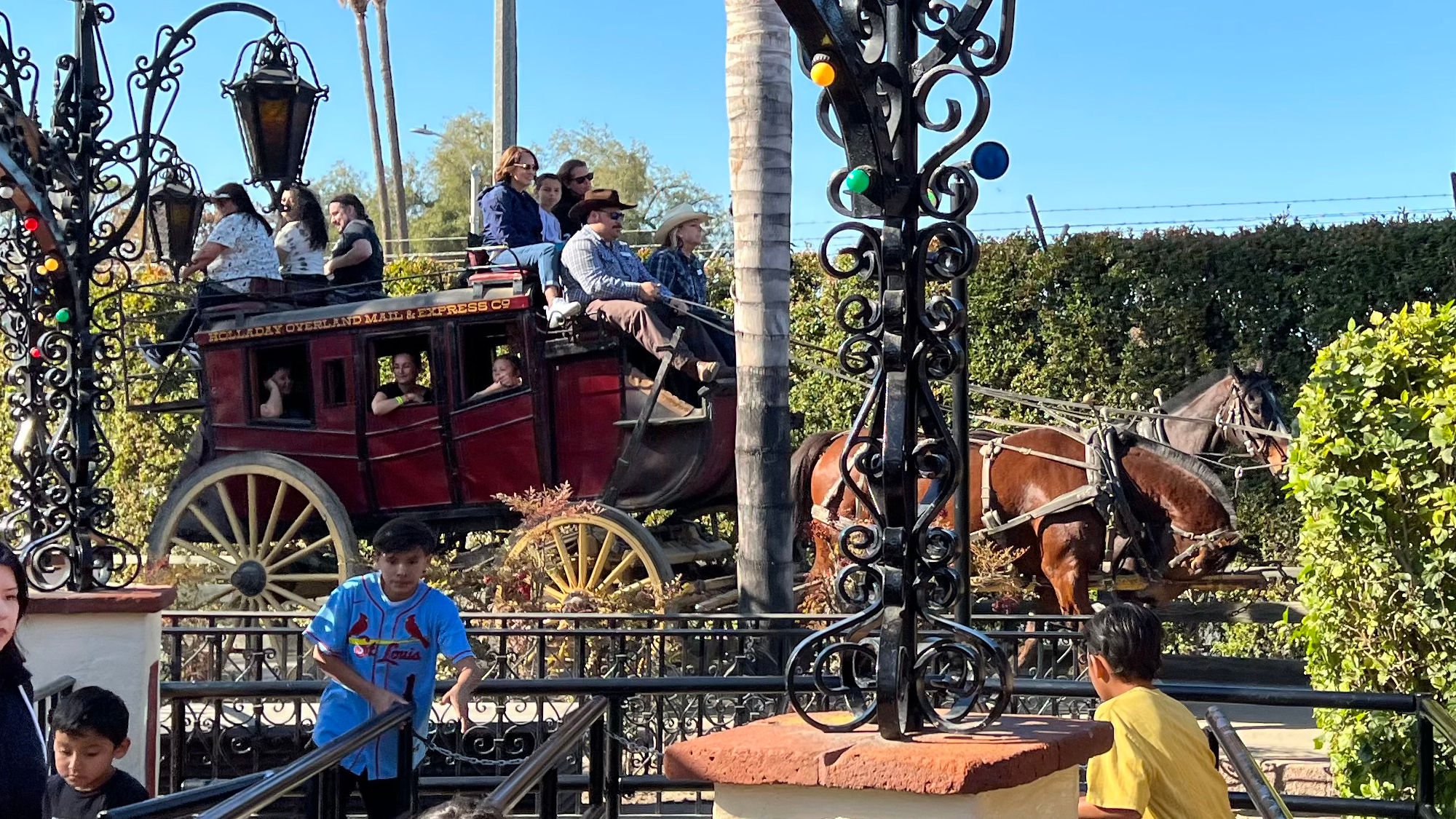 Butterfield Stagecoach riding by Hat Dance