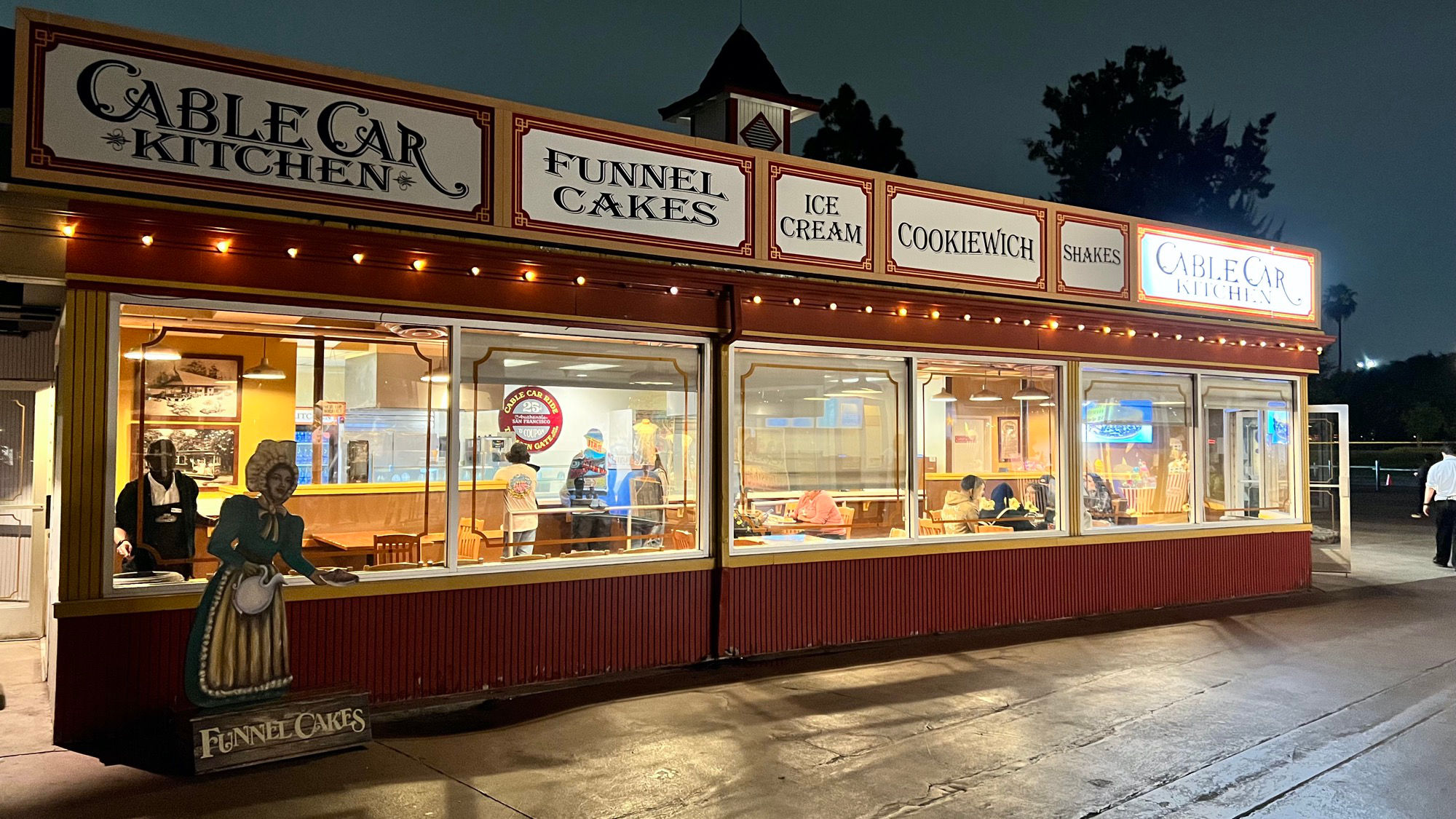 Cable Car Kitchen at Night