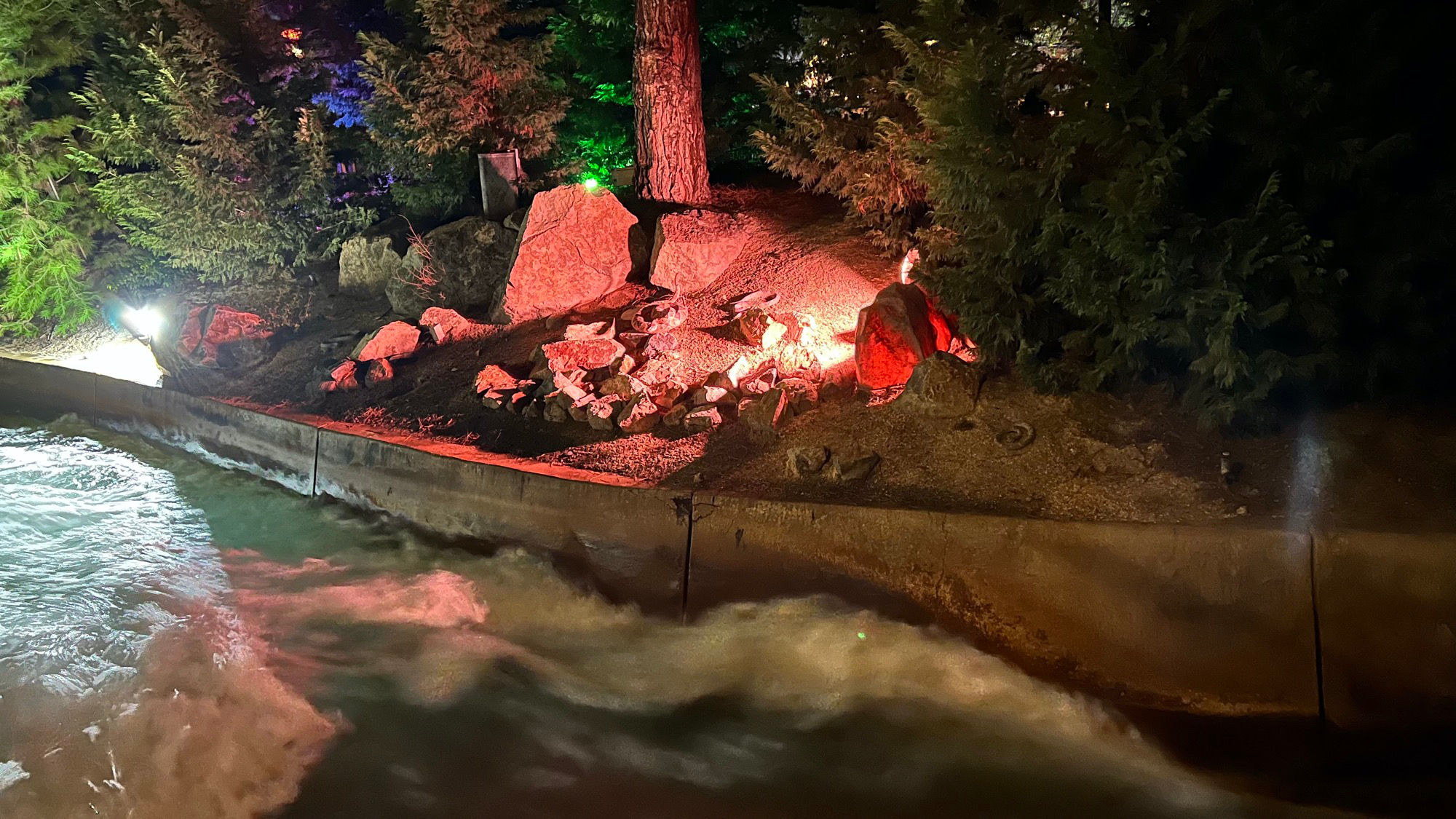 Calico River Rapids At Night