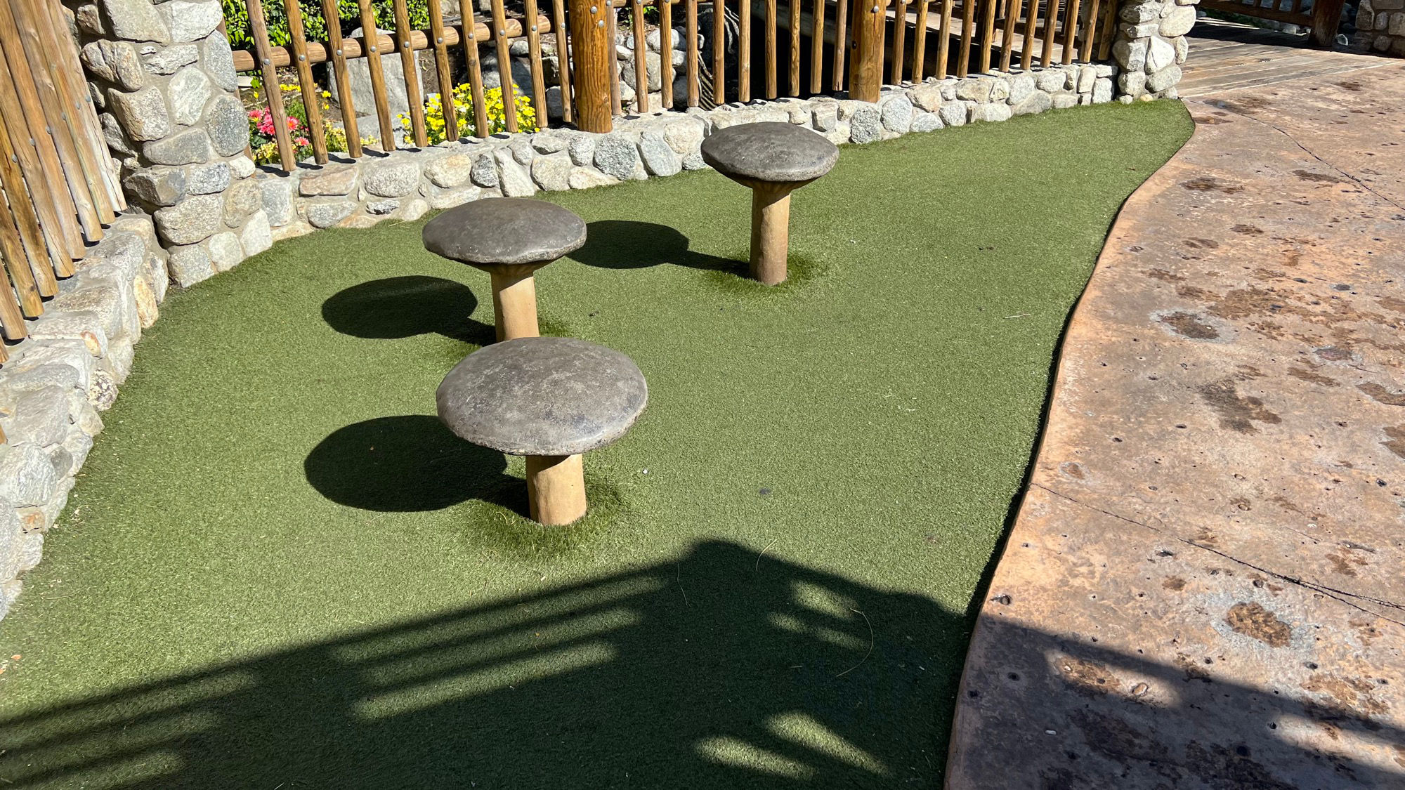 Camp Snoopy Play Area Mushrooms