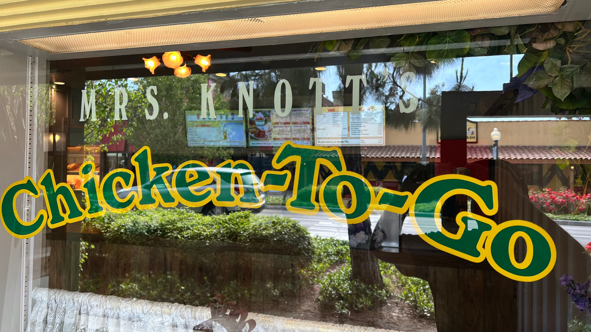 Window Mrs Knott's Chicken to Go Window