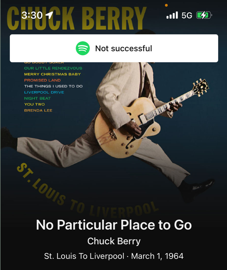 No Particular Place to Go