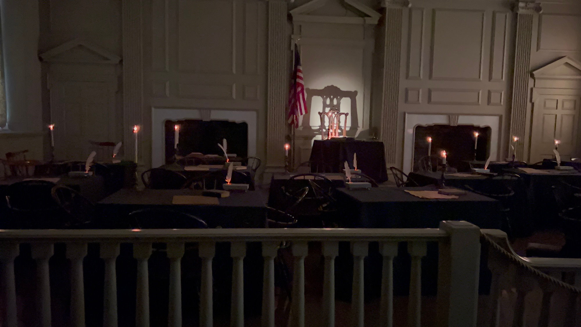 Independence Hall Candles Lit