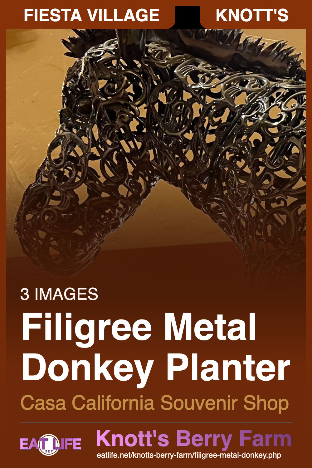 Filigree Metal Donkey