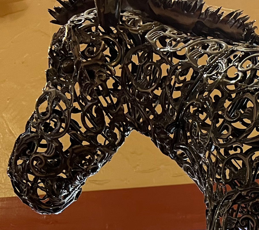 Filigree Metal Donkey