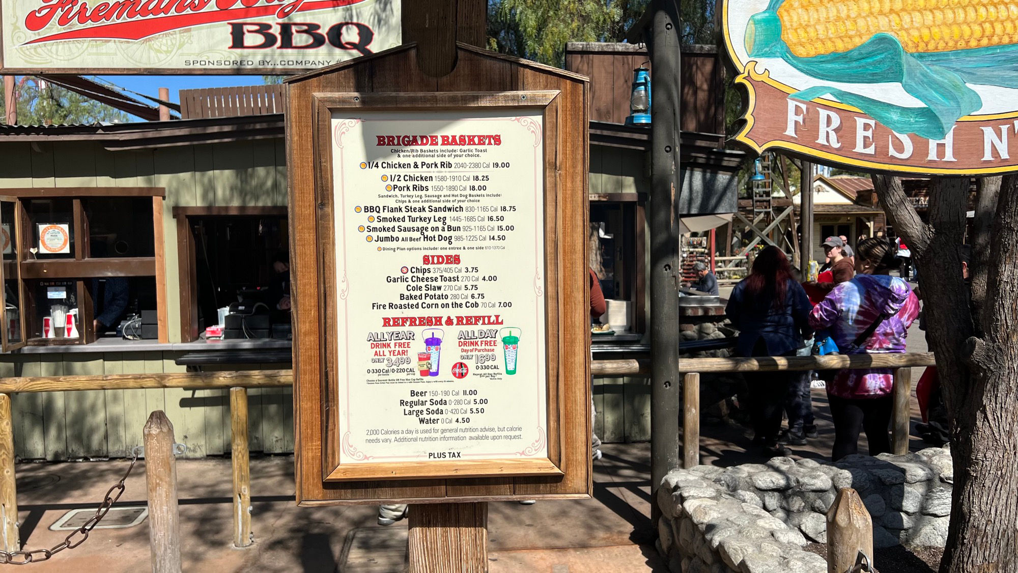Fireman's Brigade BBQ Menu