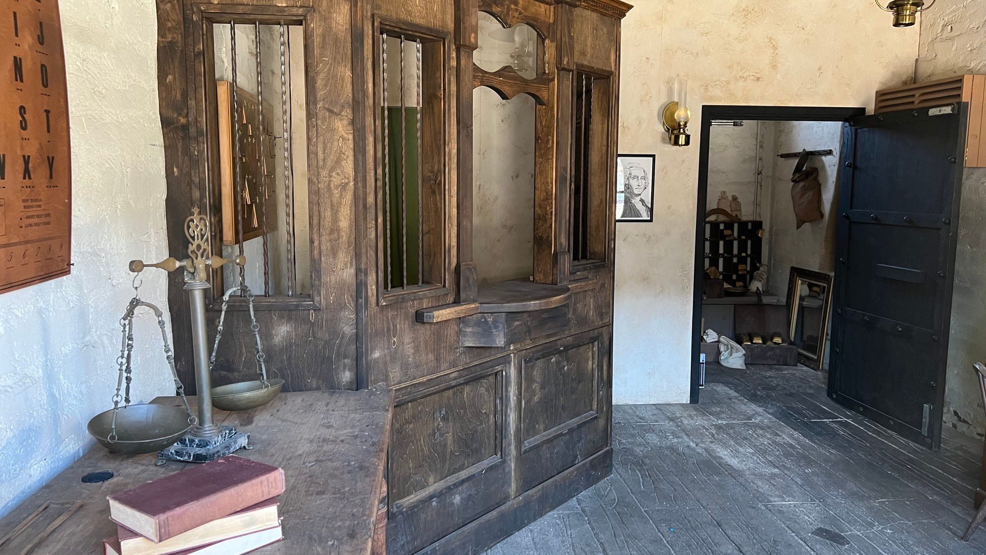 Inside Miners' Bank and Gold Exchange