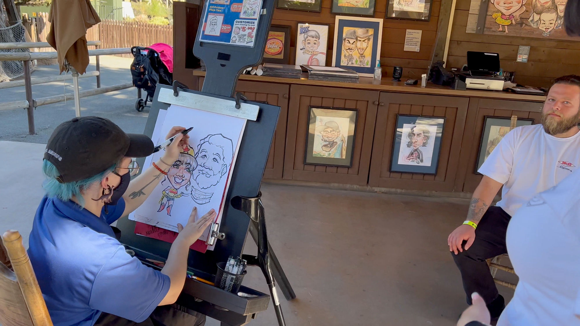 Knott's Berry Farm Hand Drawn Caricatures