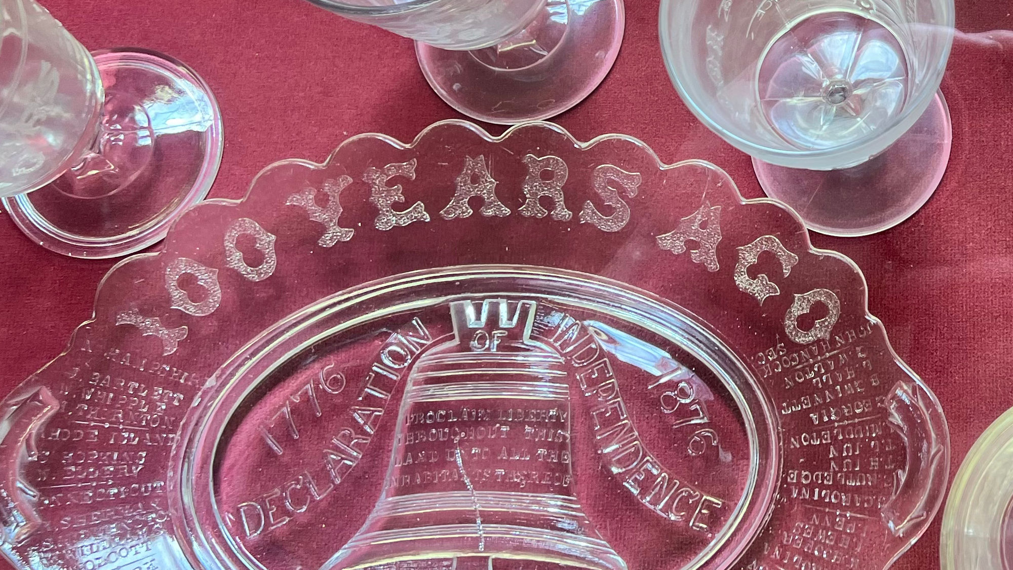 Commemorative Glassware Independence Hall Museum Commemorative Glassware