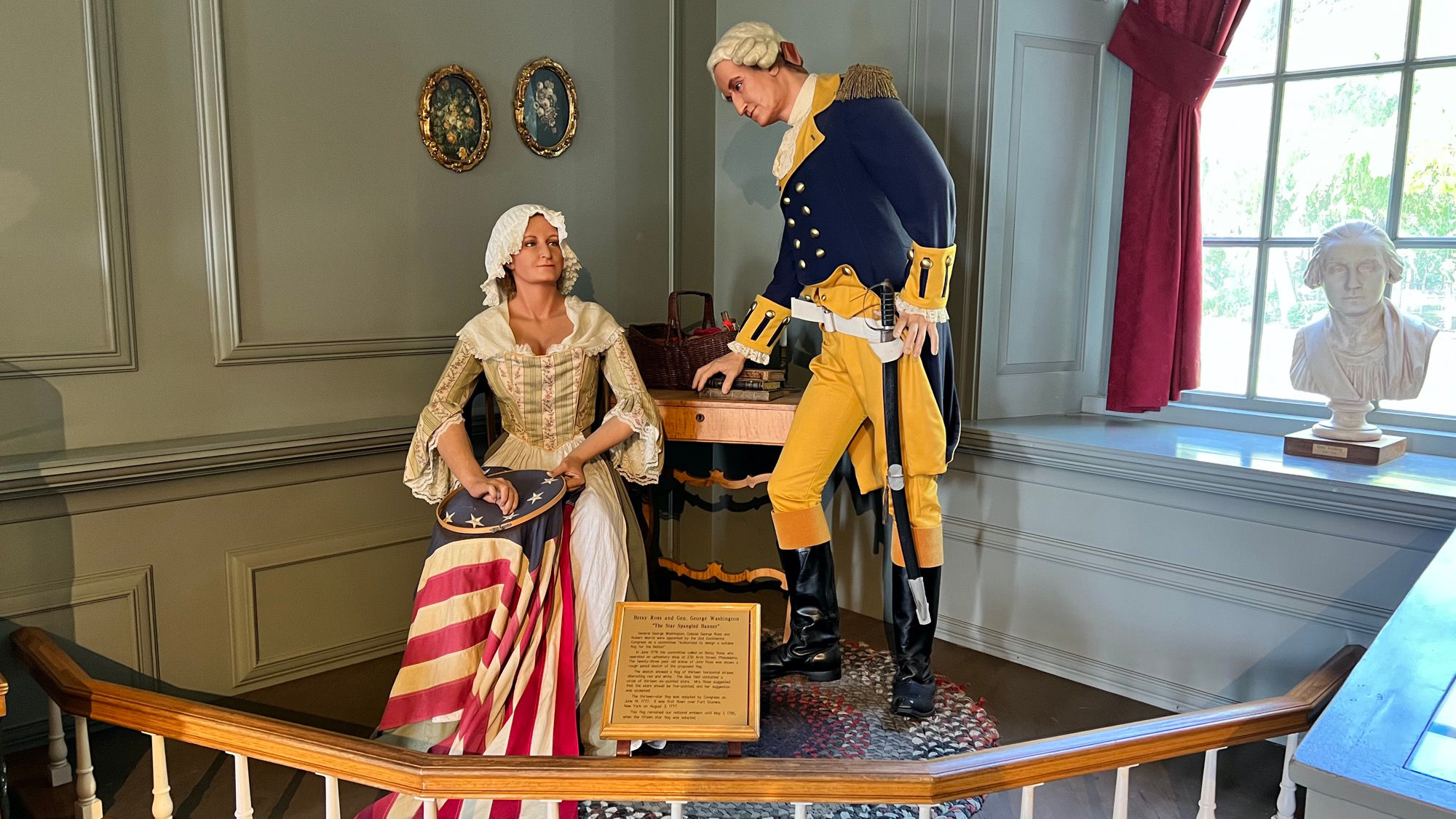 Independence Hall Museum Betsy Ross and Gen. George Washington
