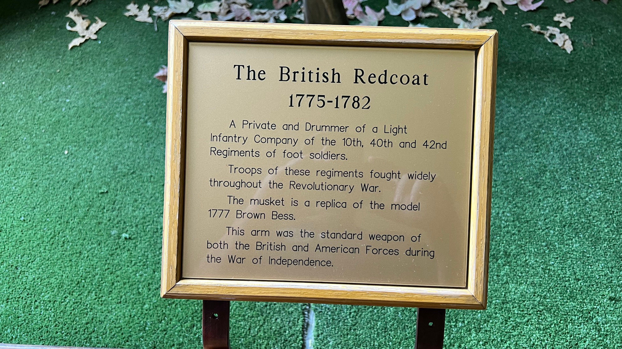 Independence Hall Museum British Redcoat Plaque