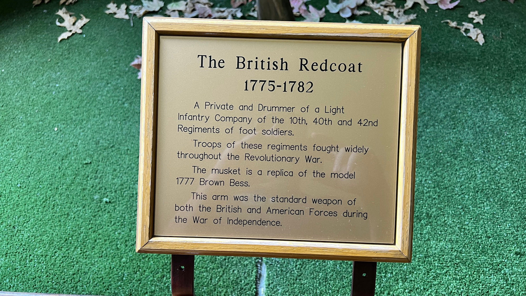 British Redcoat Plaque Independence Hall Museum British Redcoat Plaque