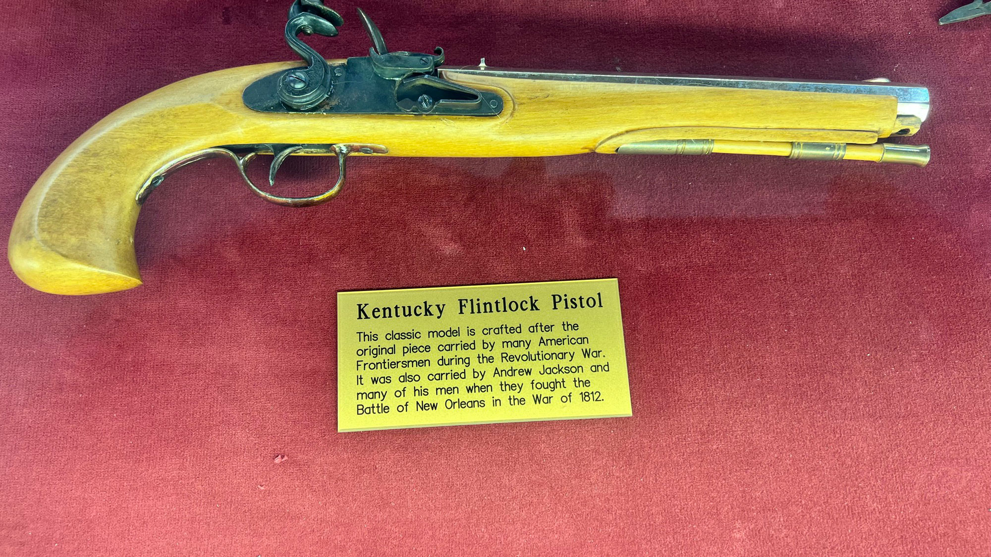 Independence Hall Museum Kentucky Flintlock Pistol