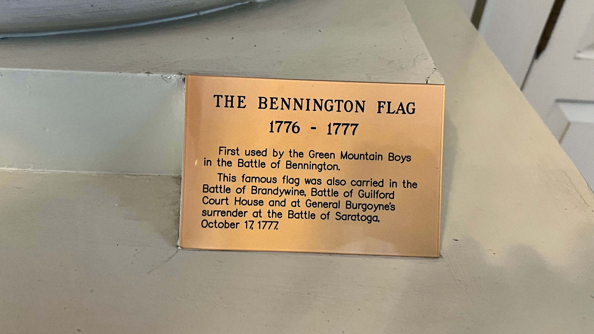 Independence Hall The Bennington Flag