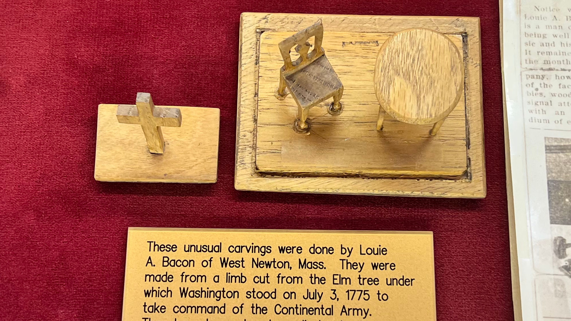 Washington Elm Tree Carvings Independence Hall Museum Washington Elm Tree Carvings