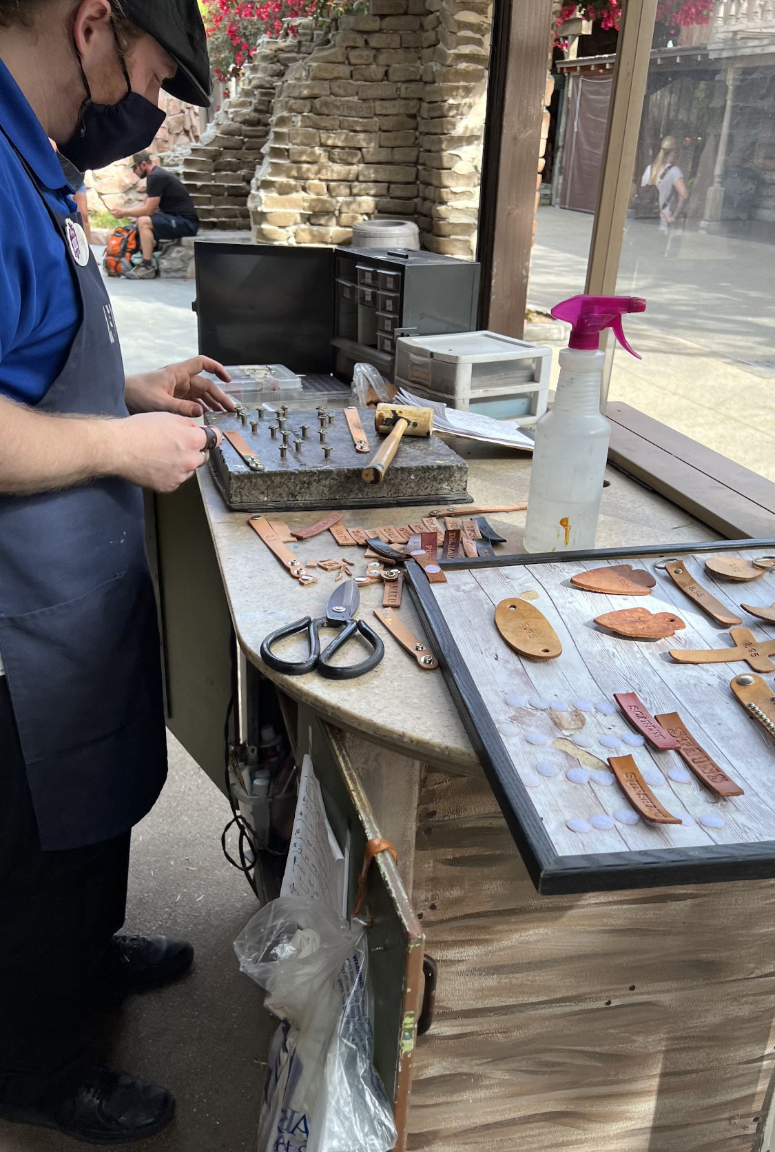 Kaman's Leather Shop Action Shot