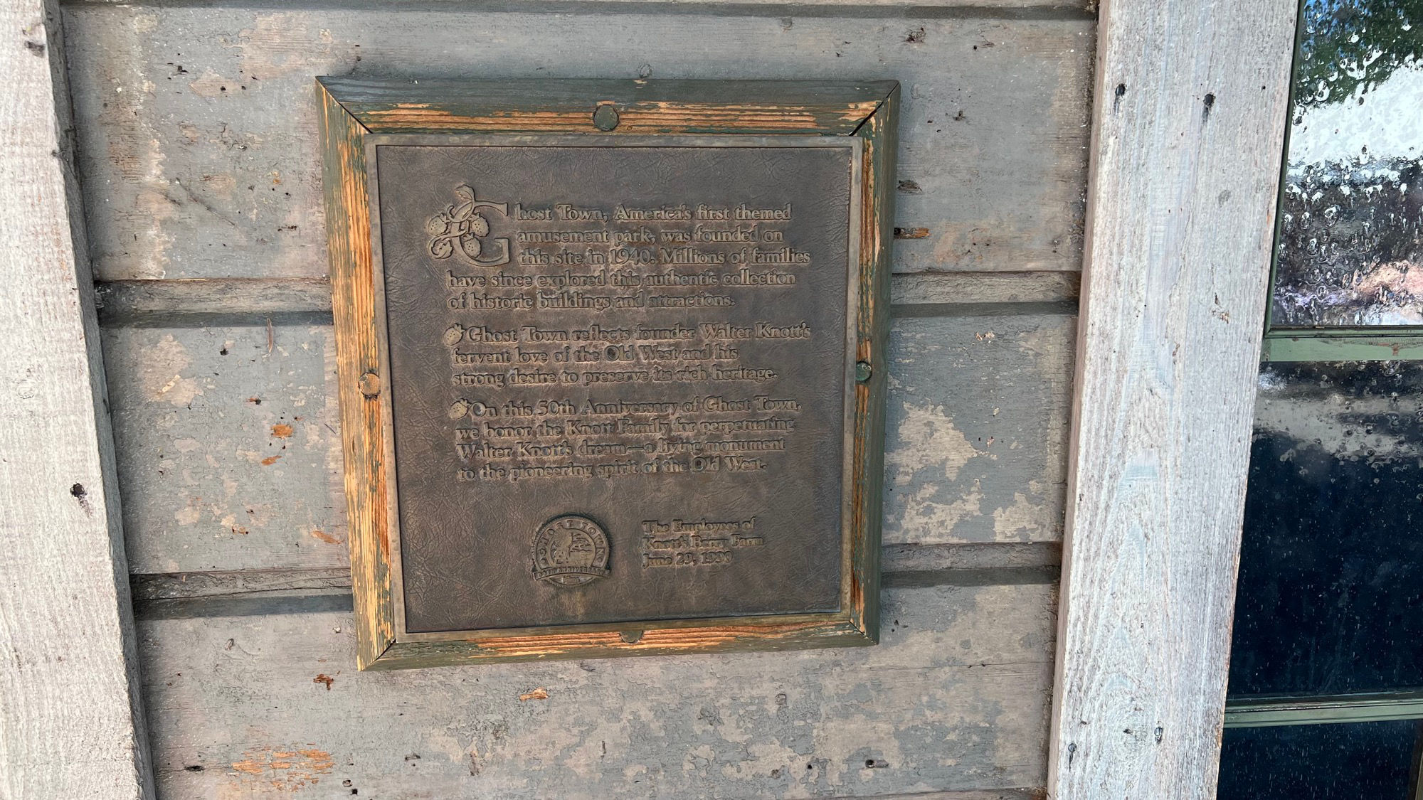 Ghost Town Plaque