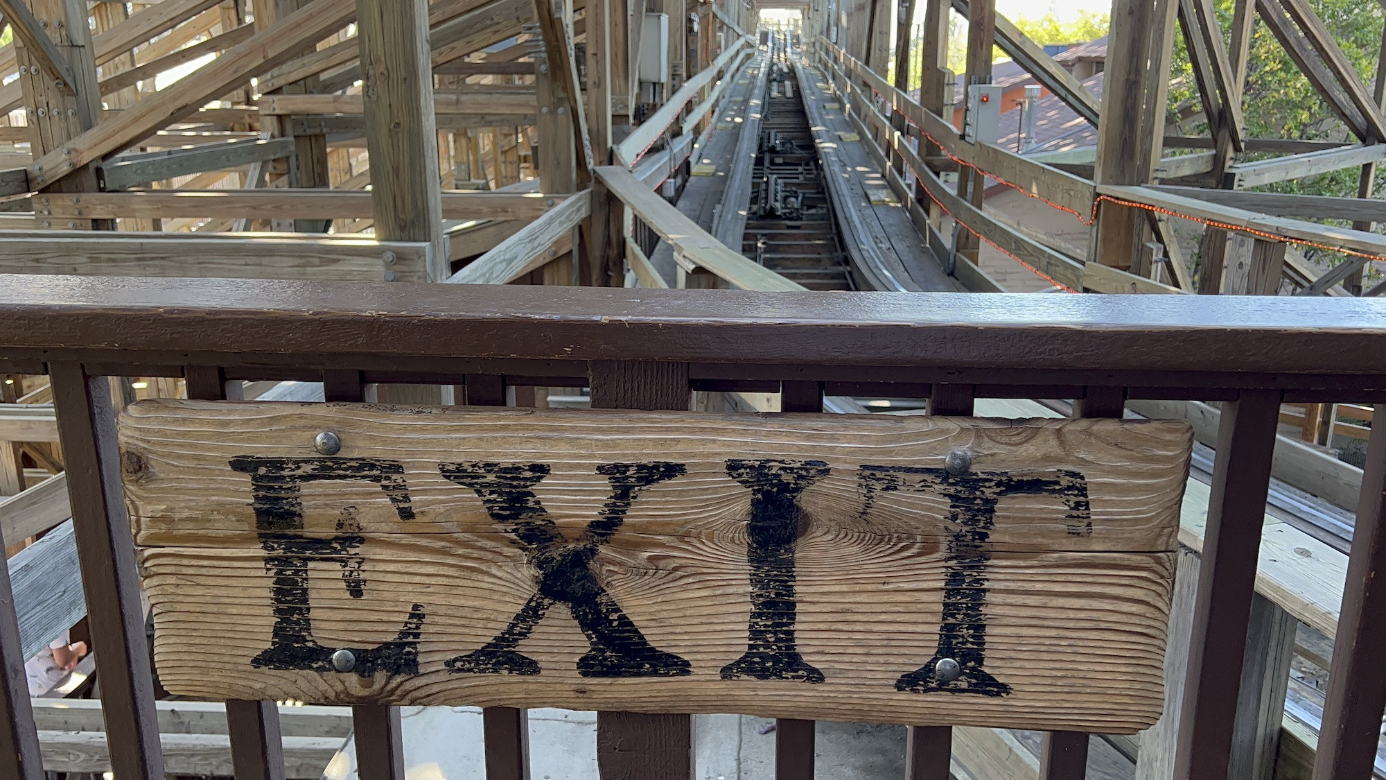 Knott's Berry Farm Ghostrider Exit Sign