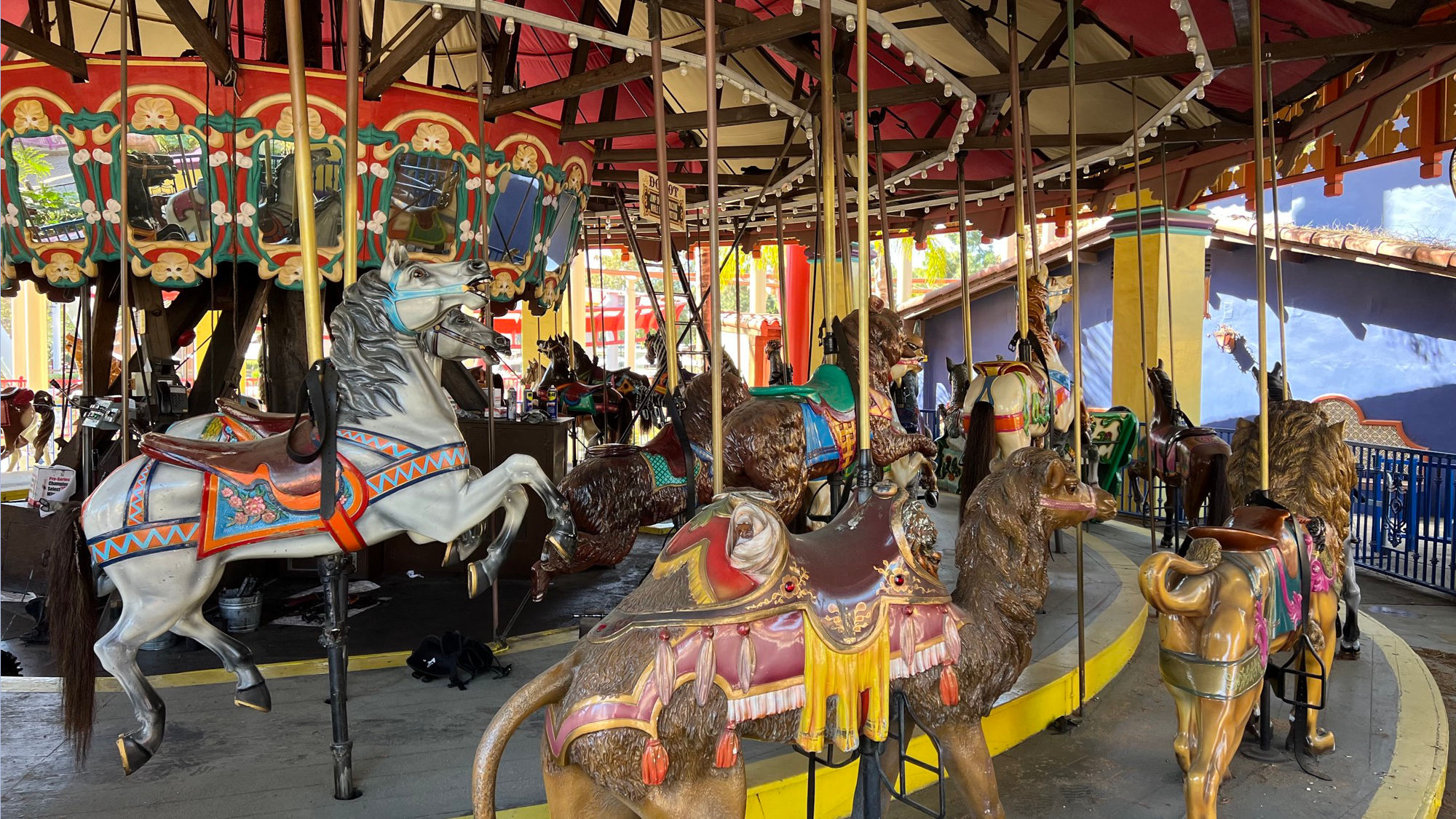 Merry Go Round White Horse