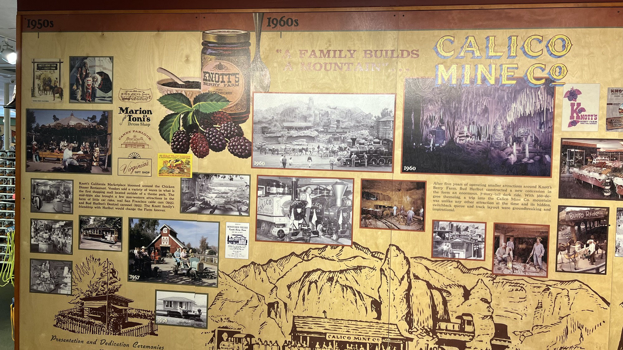 Knott's Berry Farm Timeline mid-1950s