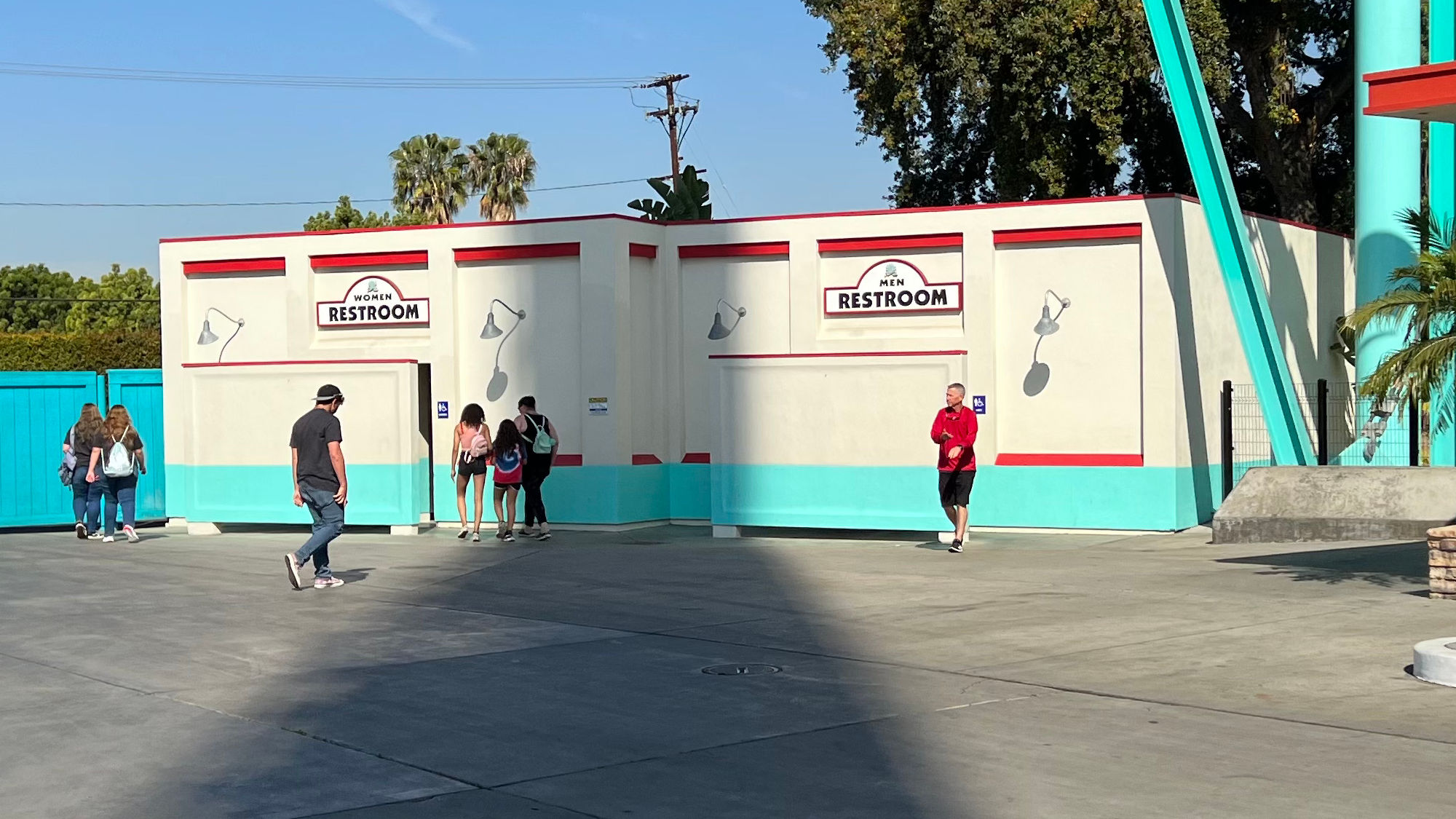 Knott's Berry Farm Xcelerator Restroom