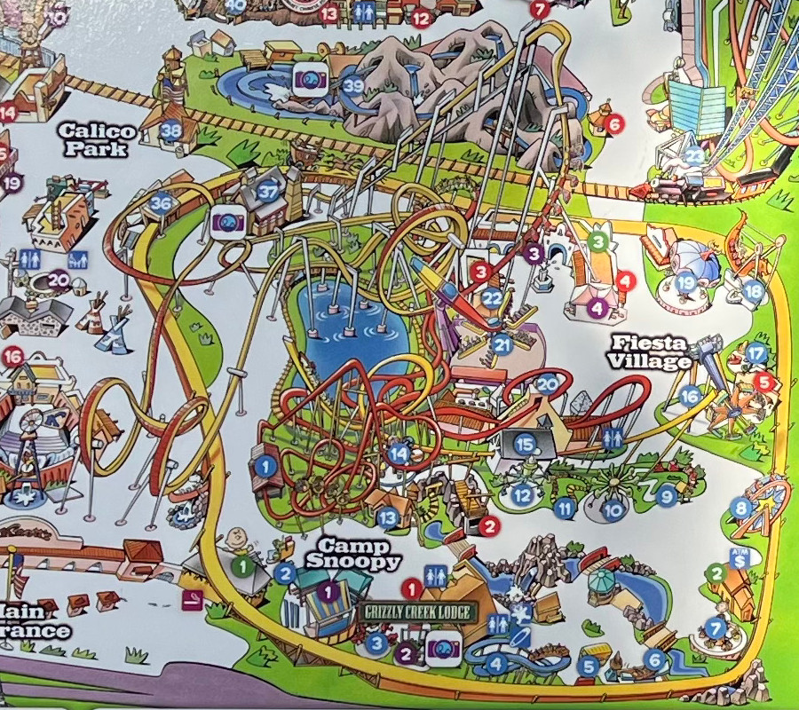 Map At Knotts Berry Farm