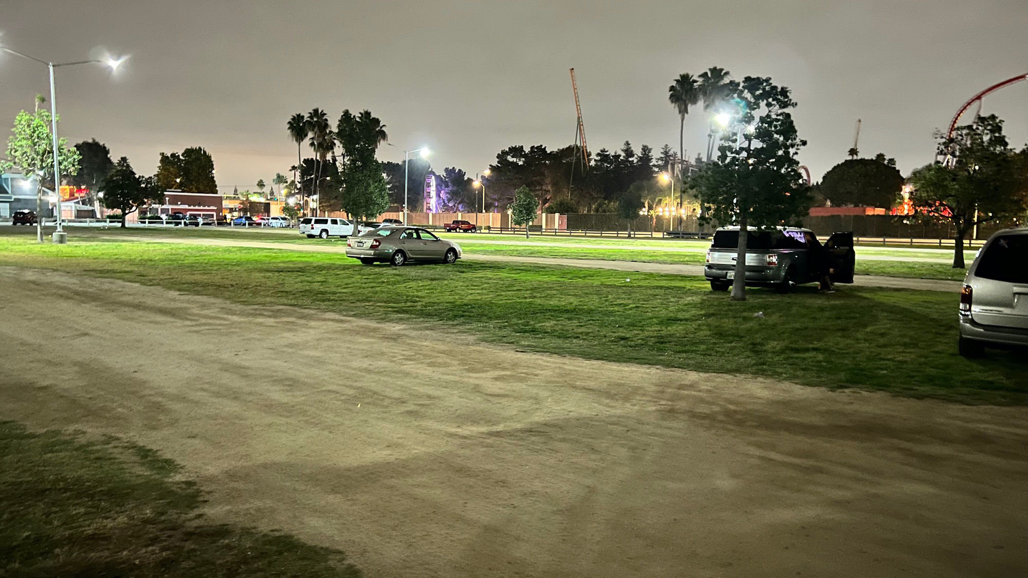 Knott's Berry Farm La Palma Lot at Night