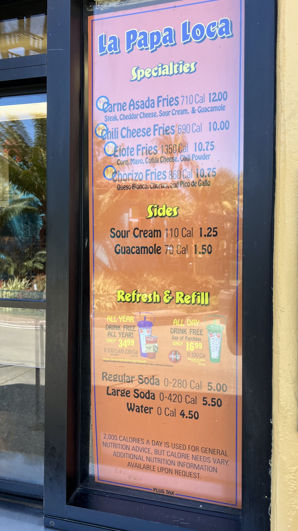 Menu La Papa Loca Menu