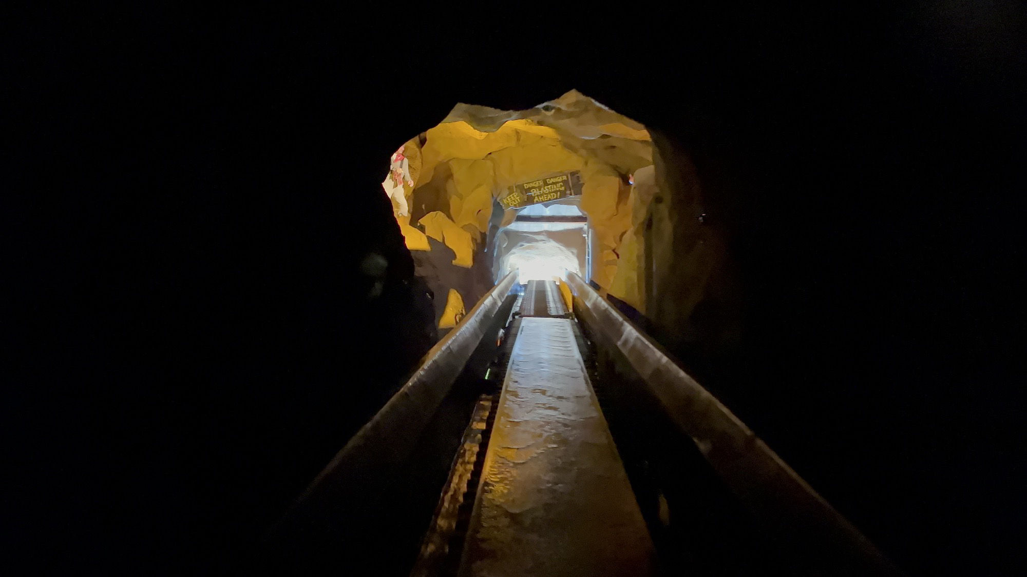 Timber Mountain Log Ride Blasting Ahead