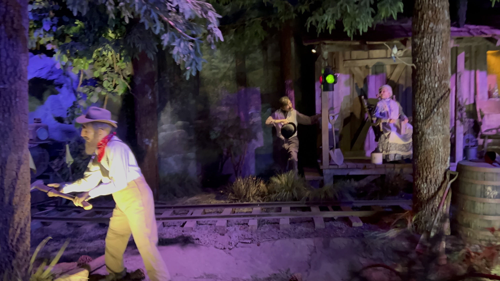 Timber Mountain Log Ride Chopping Down a Tree