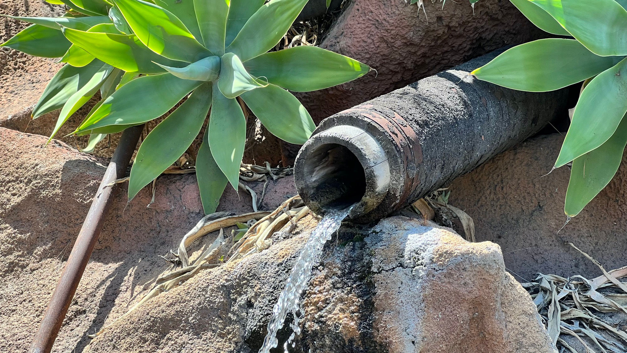 Timber Mountain Log Ride Water Pipe made out of Wood
