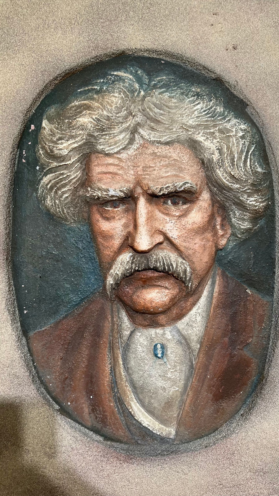 Mark Twain Fireplace Portrait