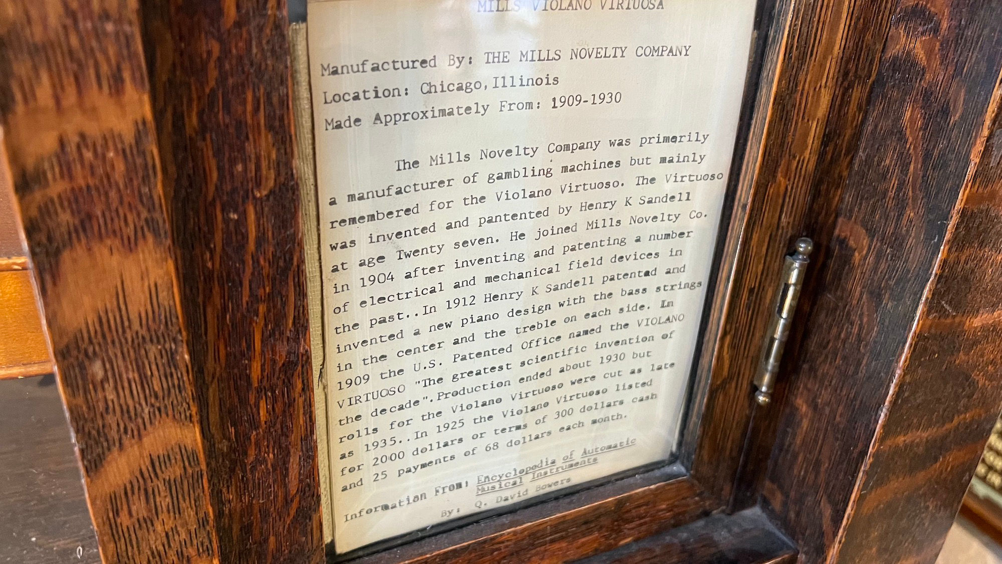 Mills Violano Virtuosa